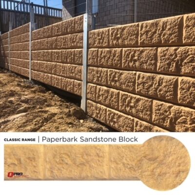 Sandstone block paperbark sleepers