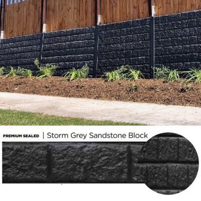 Sandstone block sealed storm grey sleepers