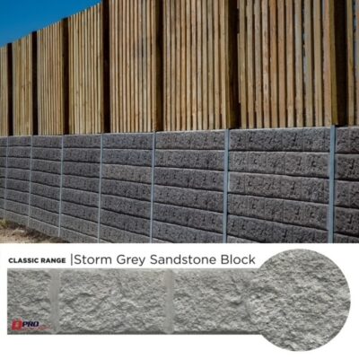 Sandstone block storm grey sleepers